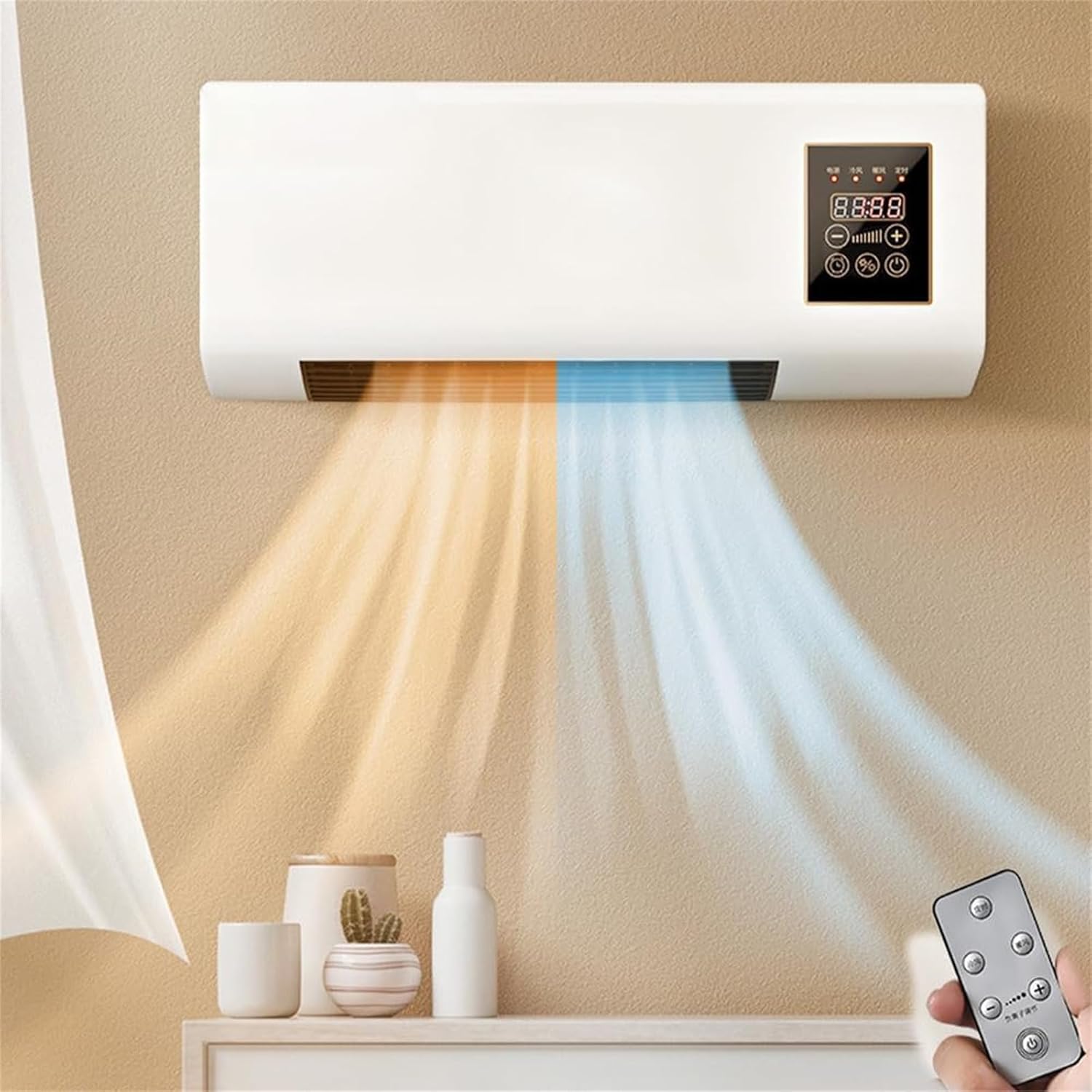 Smart Garden Offices - Wandgemonteerde airconditioner/thermoventilator - Draagbare 2000W koel-