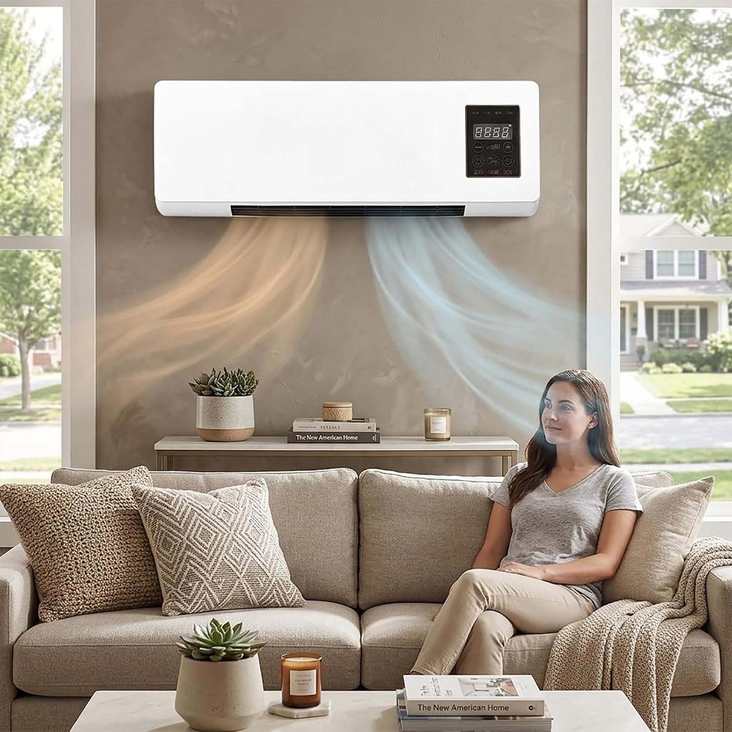 Smart Garden Offices - Draagbare aan de muur gemonteerde airconditionerventilator,