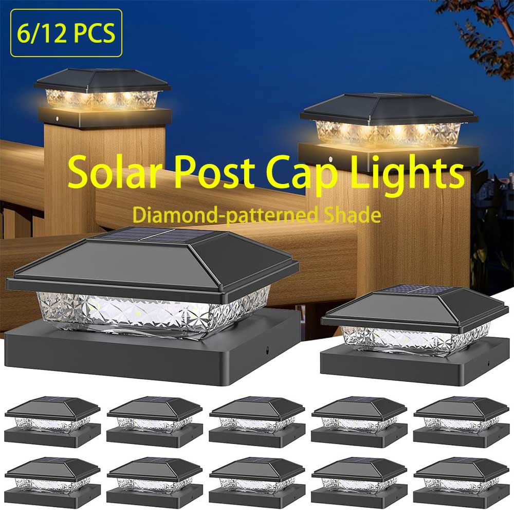 Smart Garden Smart Fence - 6/12x Buiten Solar Postkaplampen Slimme Tuinlamp
