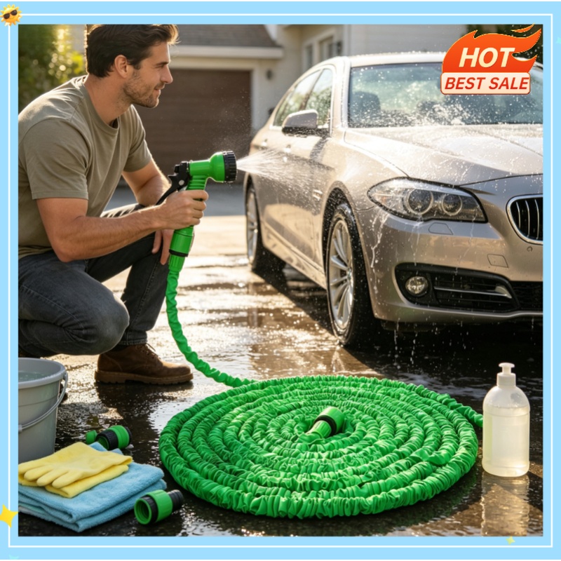 Smart Garden Diy - Hogedruk autowas slang uitbreidbare magische slang