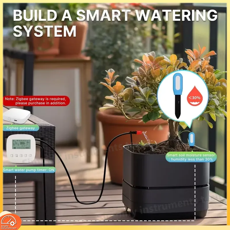 Slimme bodemvocht- en temperat - Smart Garden Monitoring System recensie en prijs