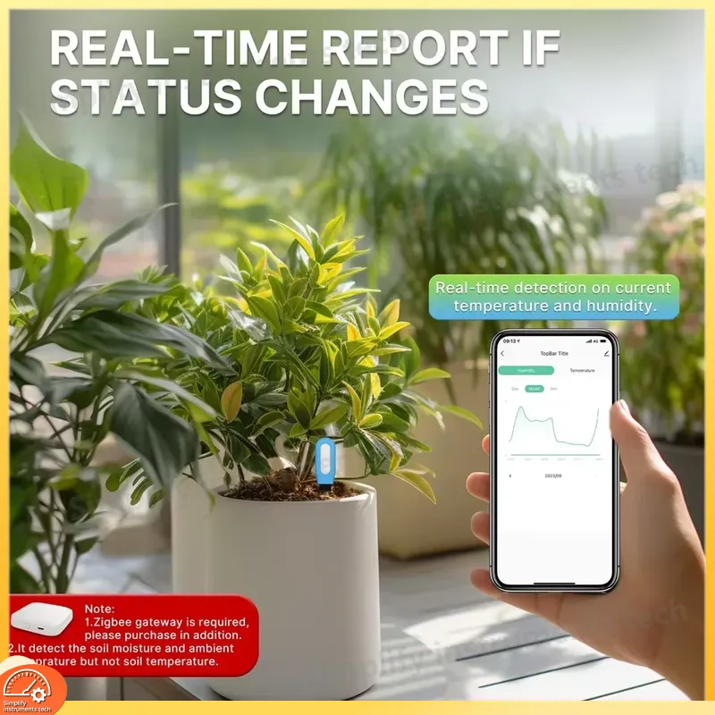 Slimme bodemvocht- en temperat - Smart Garden Monitoring System recensie en prijs