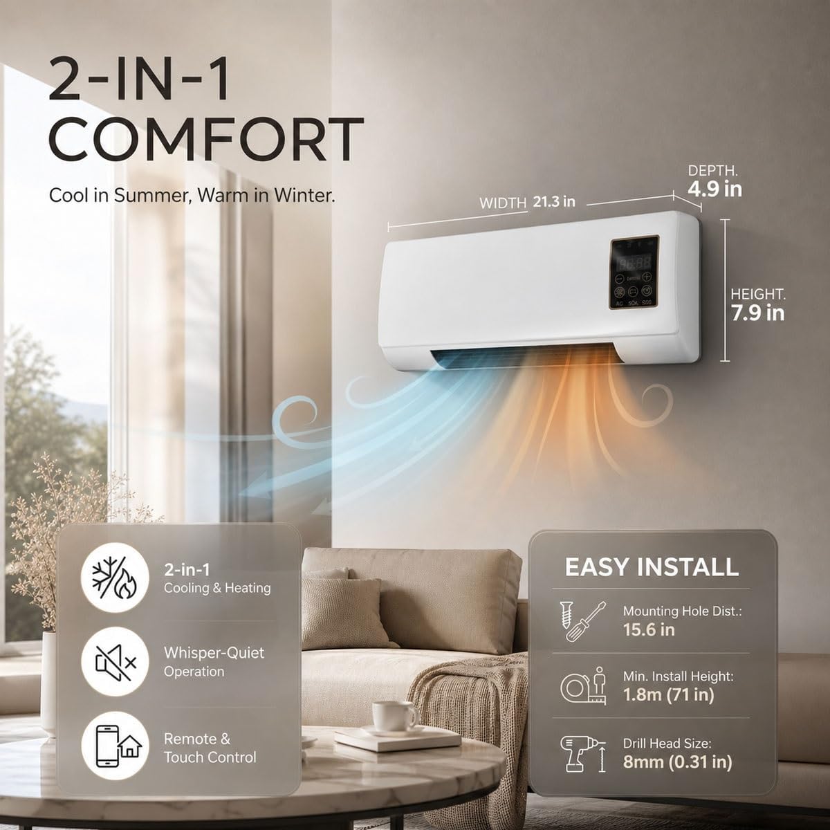 Wandgemonteerde airconditioner - Smart Garden Offices recensie en prijs